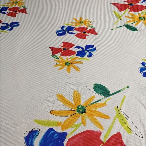 Vintage Spiegel Large Square Nylon Scarf with Bright Floral Print - Picture 6 of 9